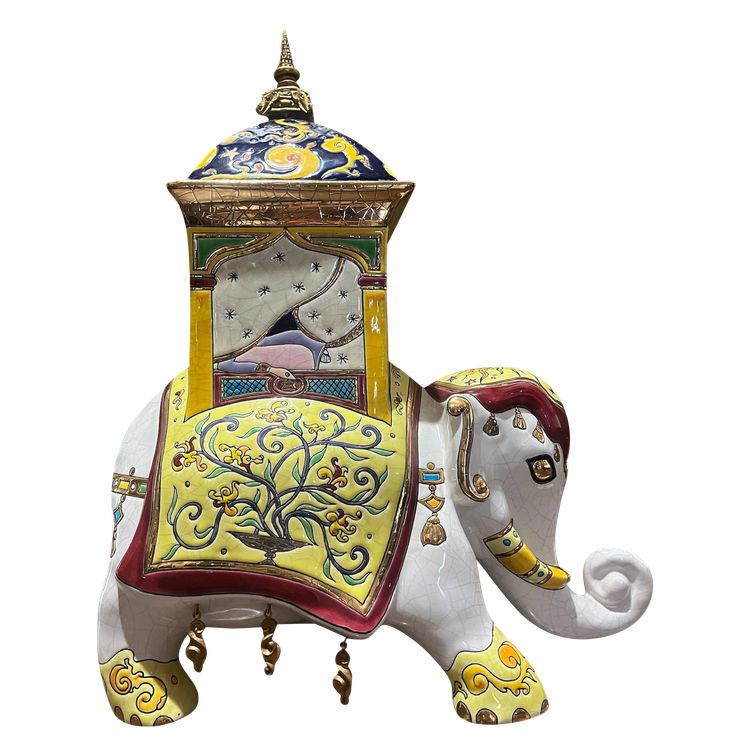 Box / elephant - Longwy - Jean Boggio - France - 20th century