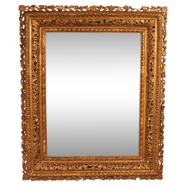 18th Century Italian Mirror In Gilded Wood