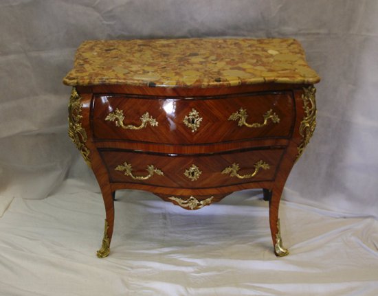 Commode Marquetée, XVIIIe Siècle (fin Régence)