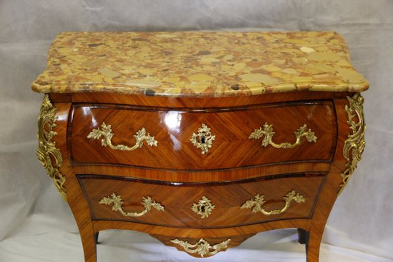 Commode Marquetée, XVIIIe Siècle (fin Régence)