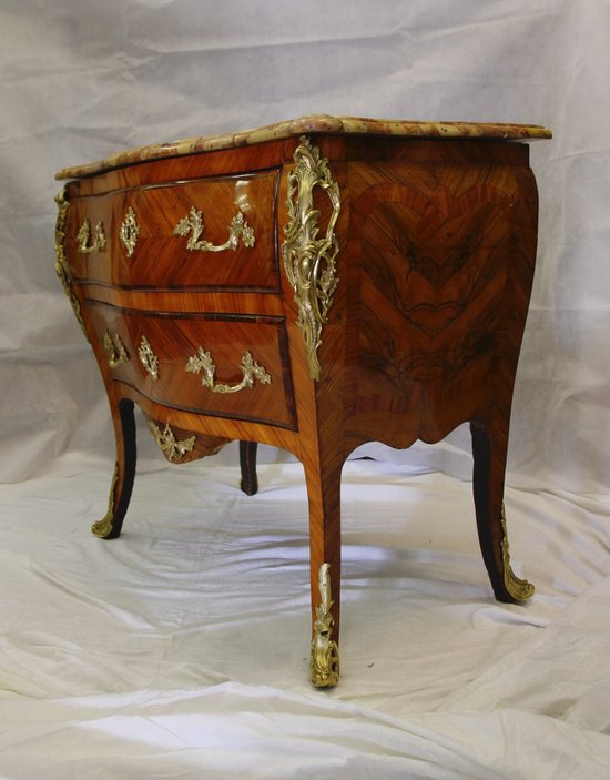 Commode Marquetée, XVIIIe Siècle (fin Régence)