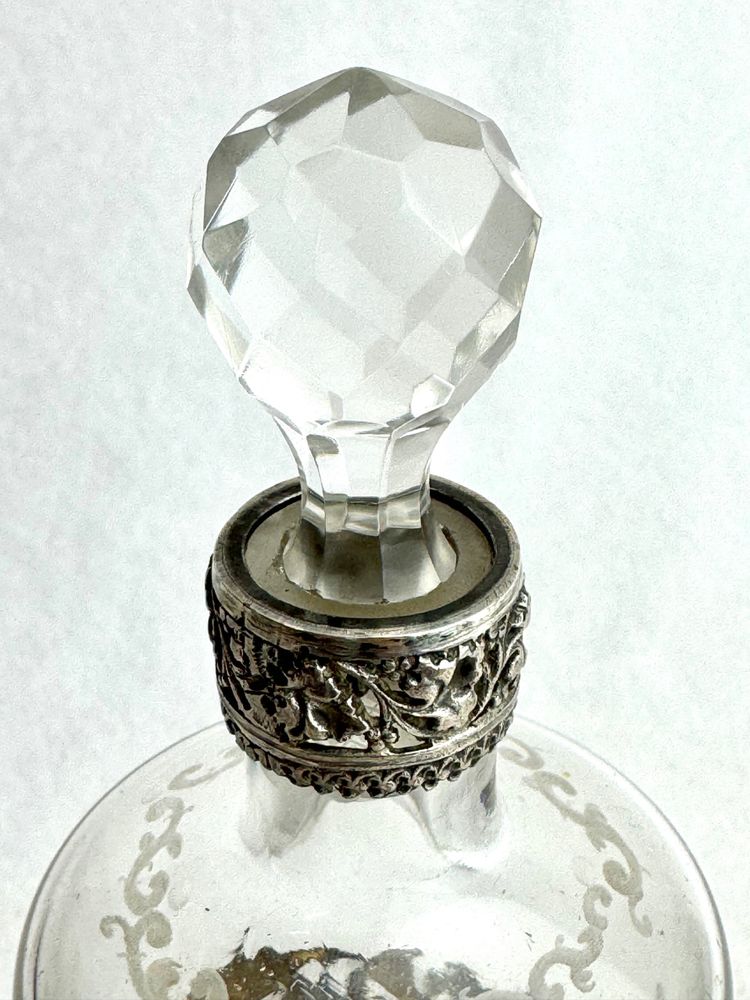 Crystal Perfume Bottle - Veyrat Goldsmith Hallmark