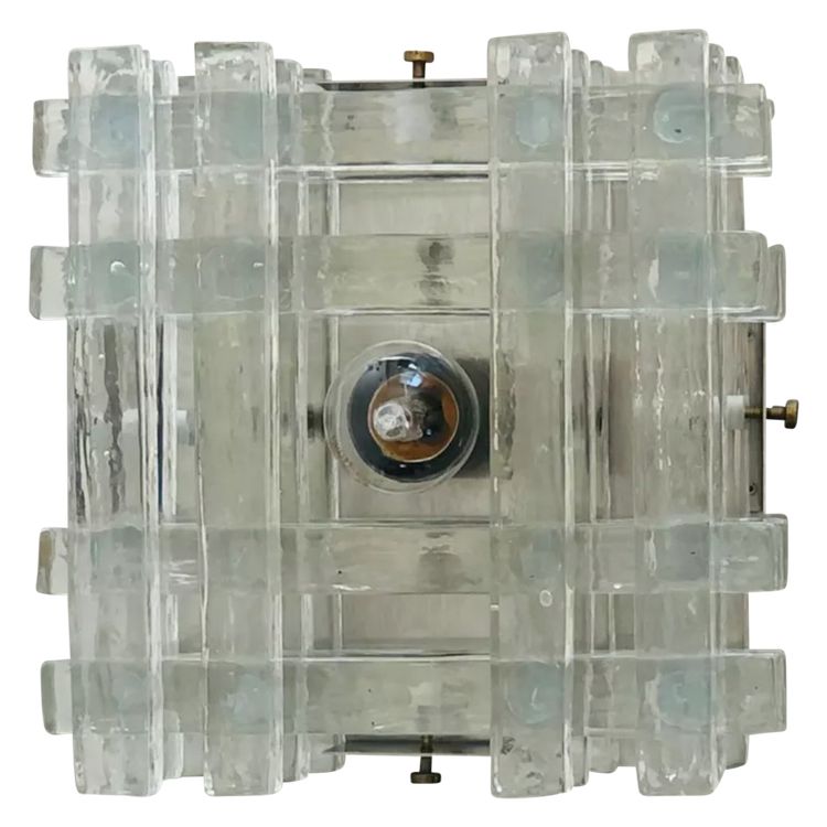 Applique en verre de Murano de Albano Poli pour Poliarte, Italie années 70