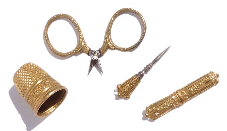 Miniature Sewing Kit for Children Dolls in a Nutshell