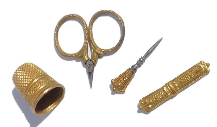 Miniature Sewing Kit for Children Dolls in a Nutshell