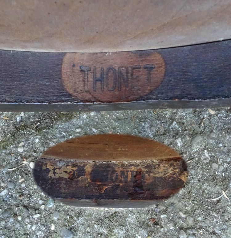 Deux chaises N°14 Thonet assise bois, état original, 1890