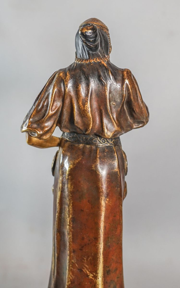Sarah BERNHARD di Marius MARS-VALLETT 1869-1957, "La principessa lontana", bronzo