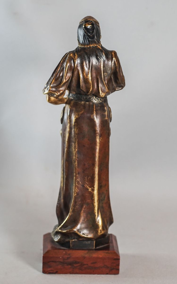 Sarah BERNHARD di Marius MARS-VALLETT 1869-1957, "La principessa lontana", bronzo