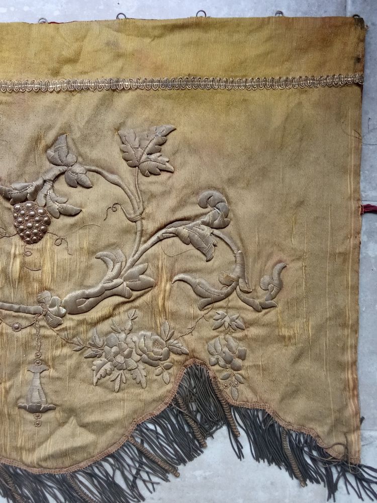 Ancien Parement D Autel au Fils D Or 19 ème siècle 