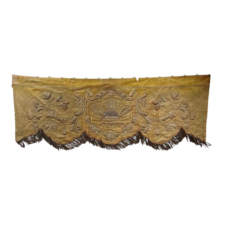 Ancien Parement D Autel au Fils D Or 19 ème siècle 