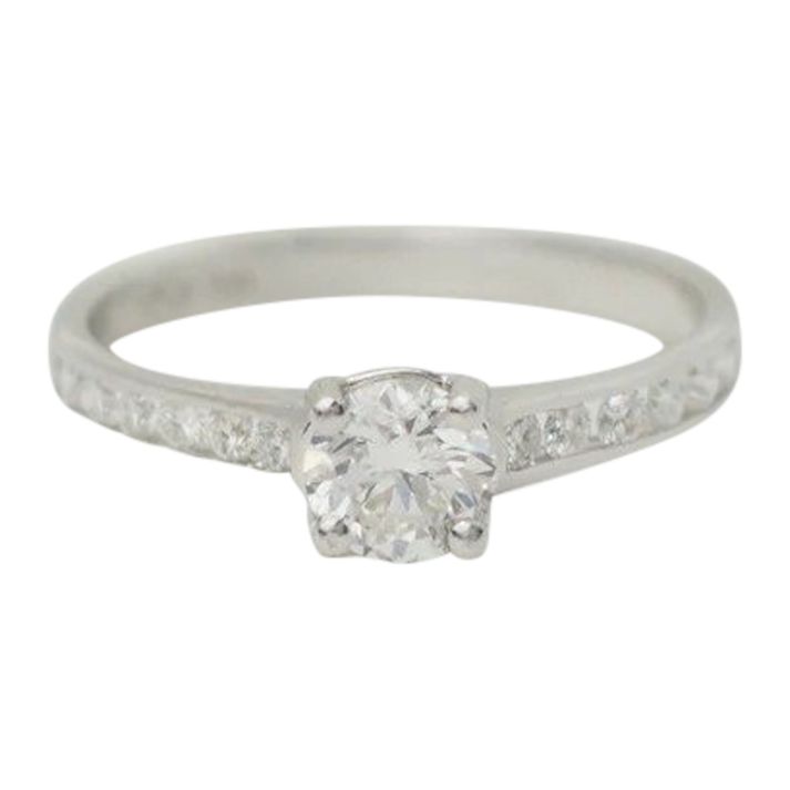 Anello solitario in oro bianco e diamante da 0,48 ct