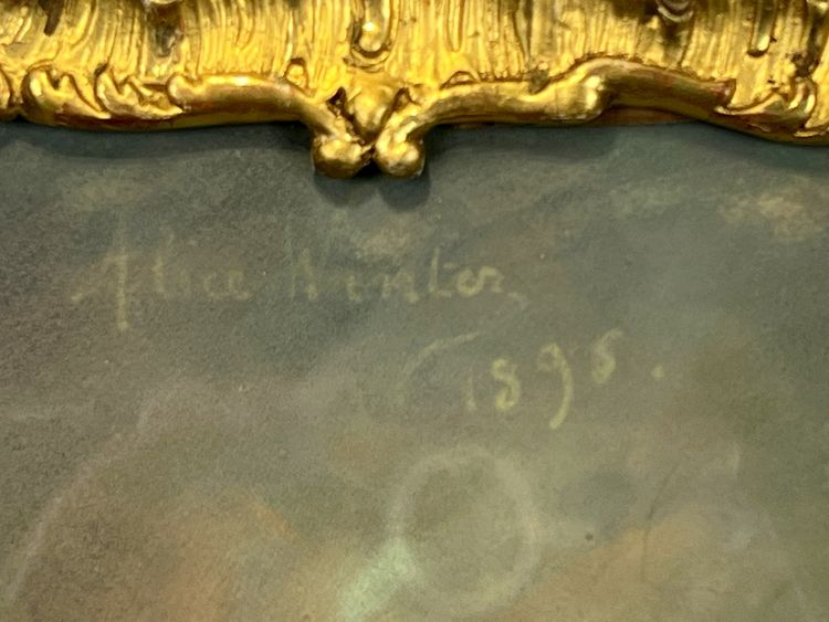 PASTEL SOUS VERRE ENCADRÉ DU XIXe REPRESENTANT UN PORTRAIT DE FEMME ELEGANTE