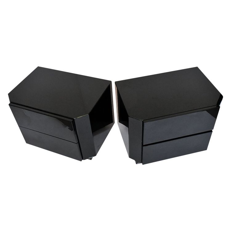 Pair of David Lange bedside tables from the 1970s/80s