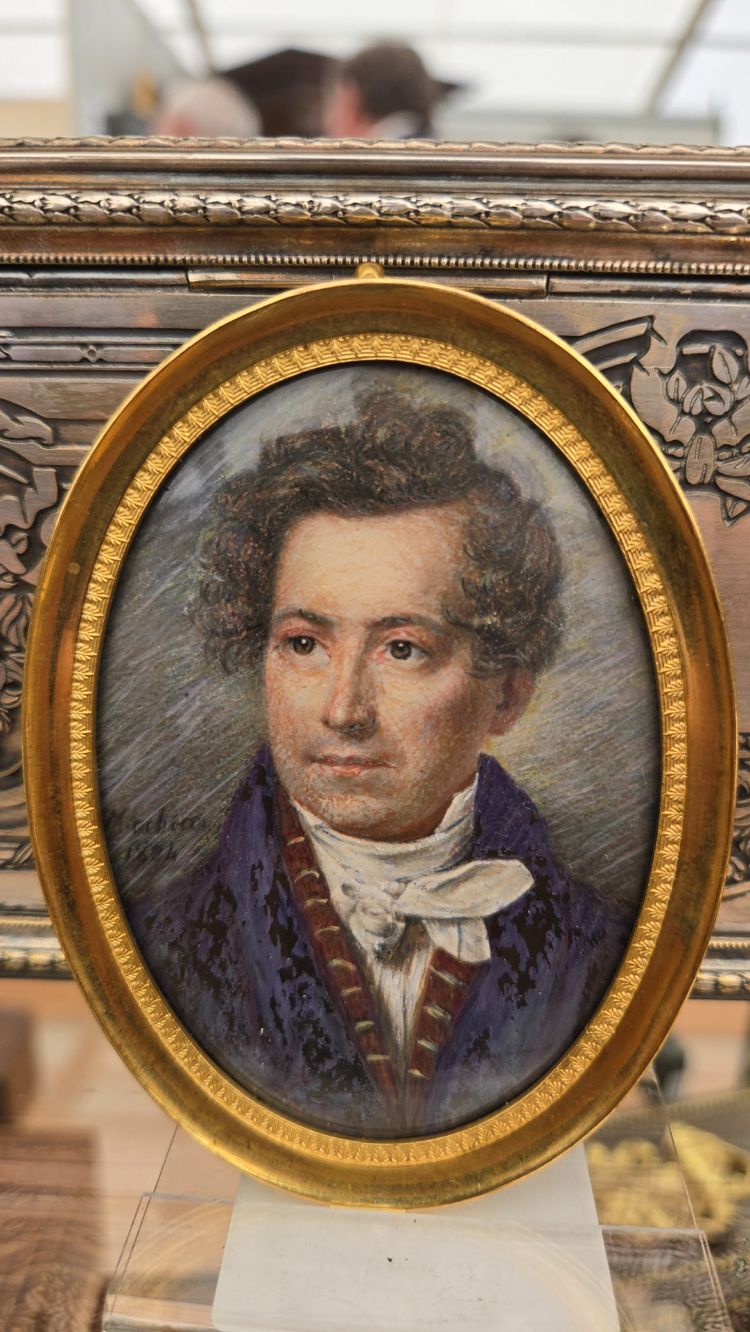 Machera Ferdinand, Miniature on Paper 1824, Portrait of a Man