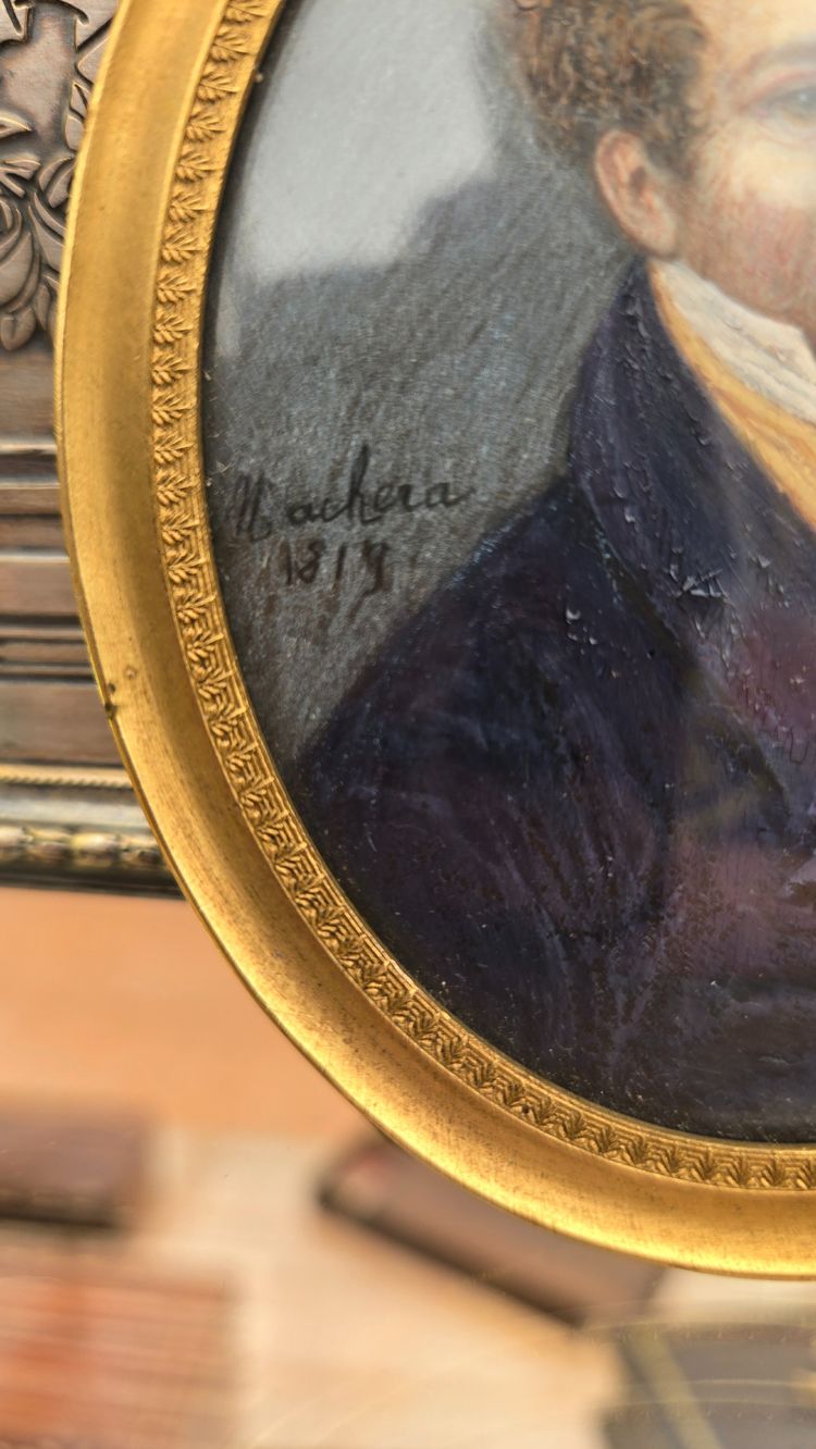 Machera Ferdinand, Miniature on Paper 1819, Mr Devilleneuve