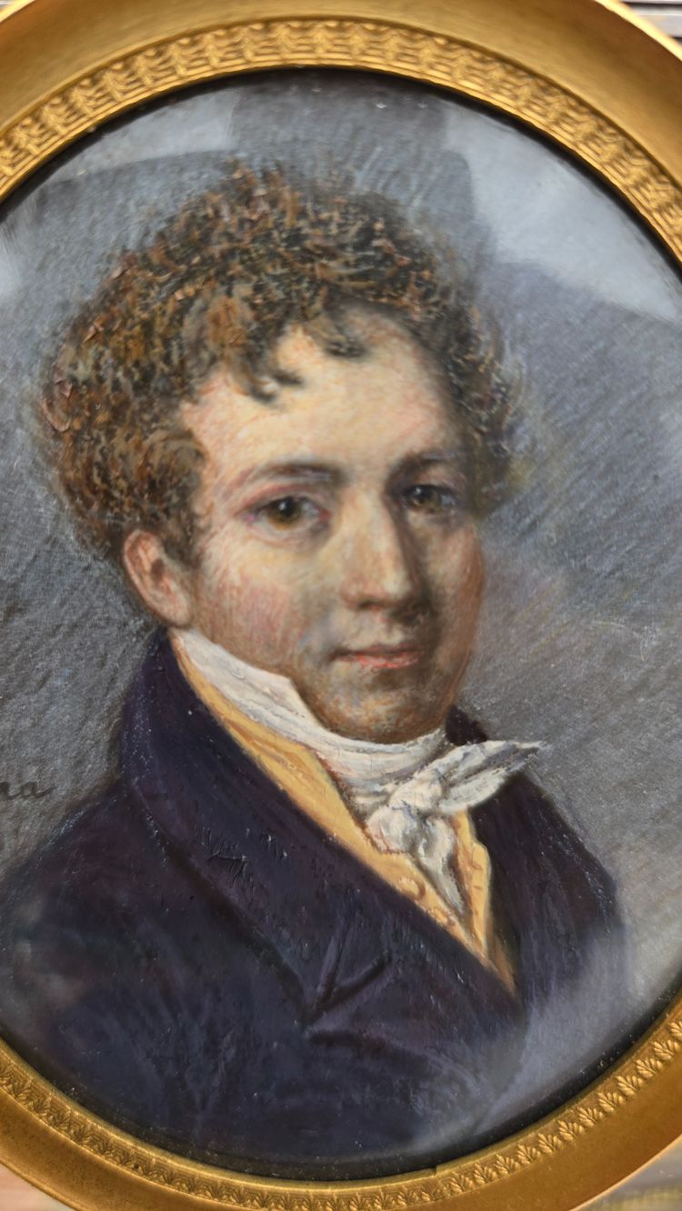 Machera Ferdinand, Miniature on Paper 1819, Mr Devilleneuve