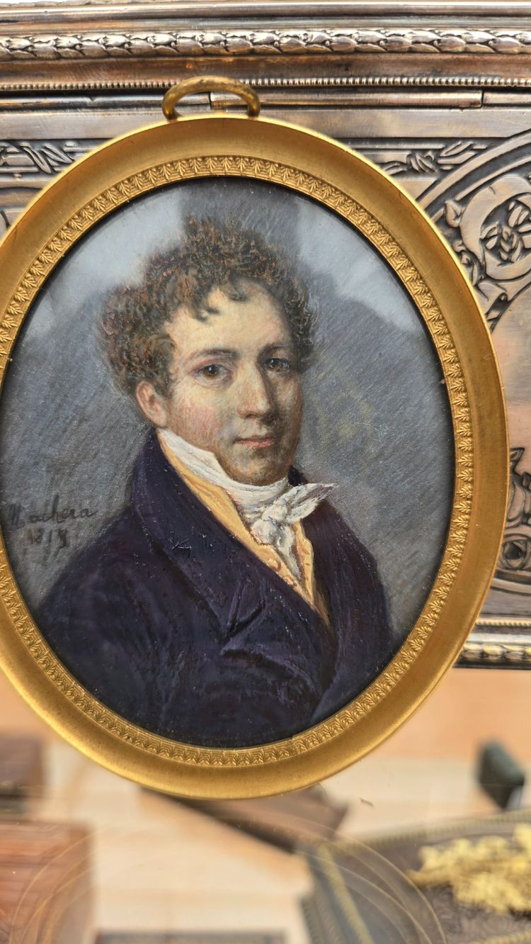 Machera Ferdinand, Miniature on Paper 1819, Mr Devilleneuve