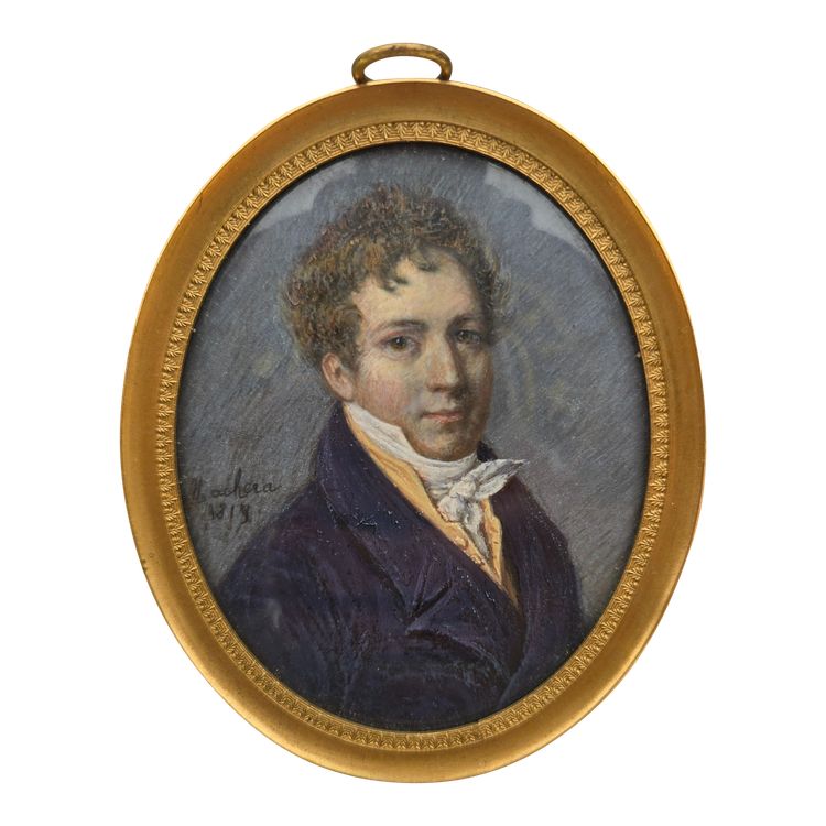 Machera Ferdinand, Miniature on Paper 1819, Mr Devilleneuve