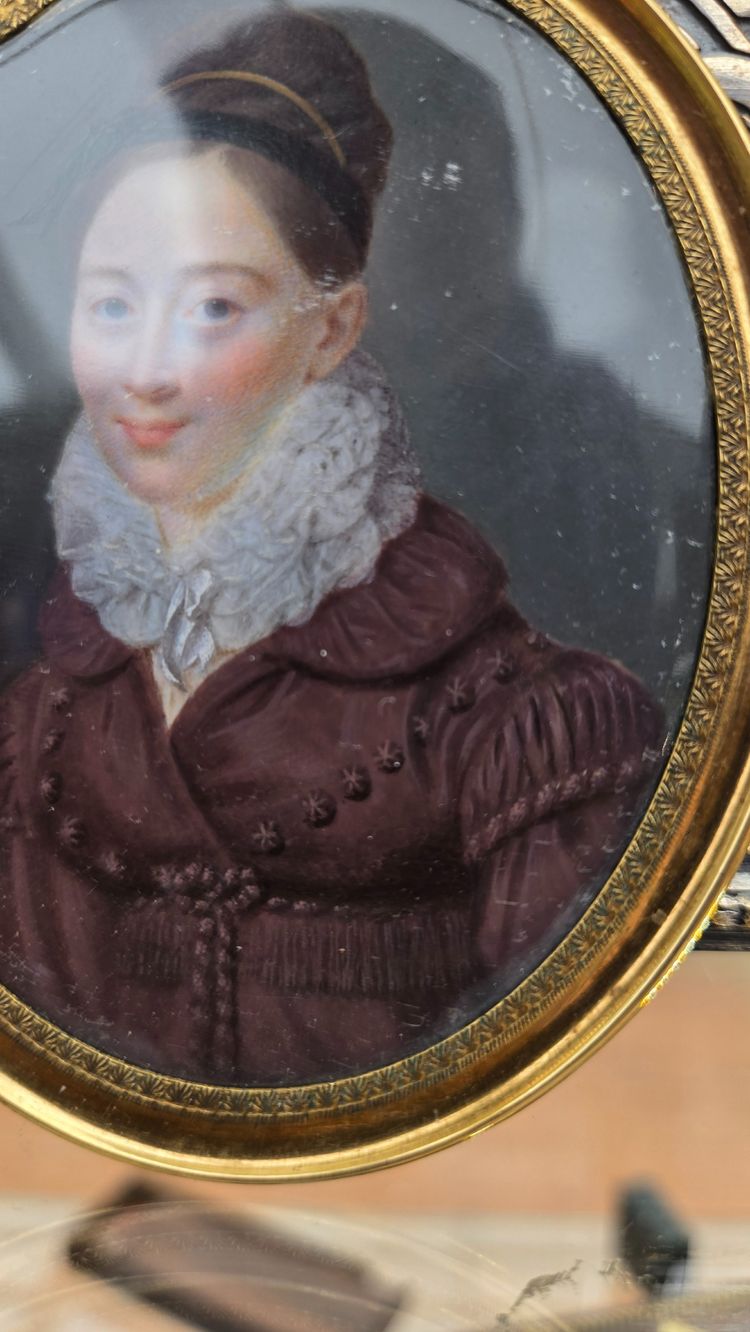 Machera Ferdinand, Miniature Dated 1817, Madame De Lavalette