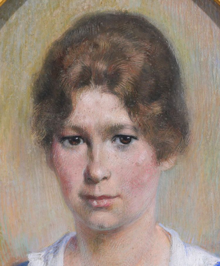 Willy SLUITER 1873-1949 Portrait of a woman "Kitty", 1919 painting pastel drawing Netherlands