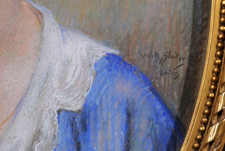 Willy SLUITER 1873-1949 Portrait of a woman "Kitty", 1919 painting pastel drawing Netherlands