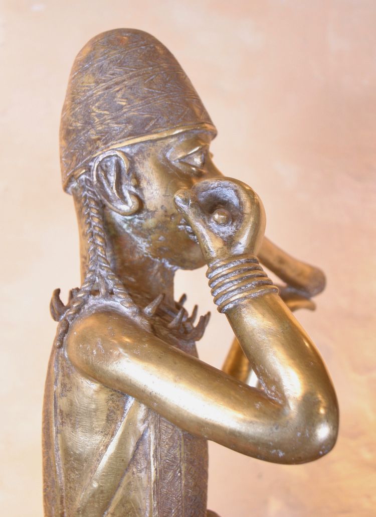Importante statua in bronzo del Benin