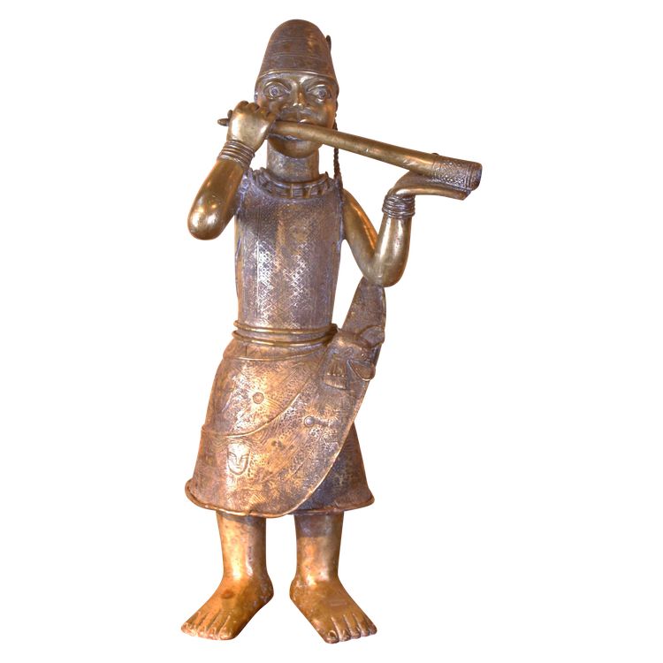 Importante statua in bronzo del Benin