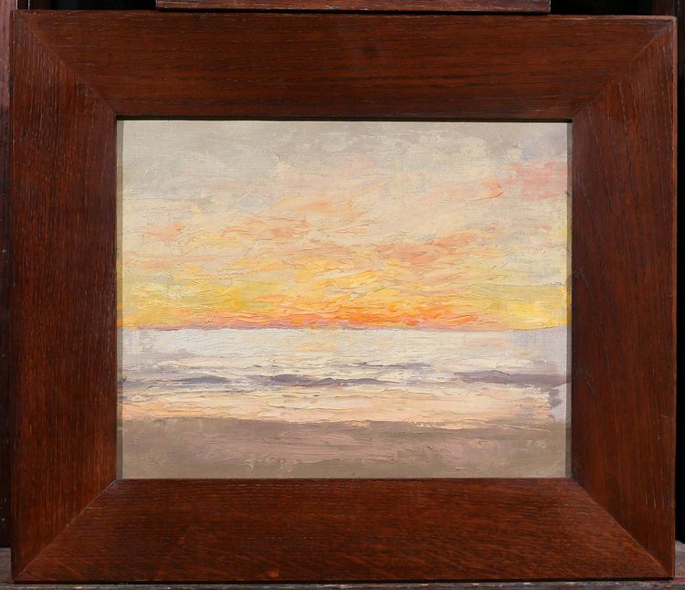 Joseph François 1851-1940 Studio del cielo, paesaggio, pittura, impressionismo, Belgio, marina