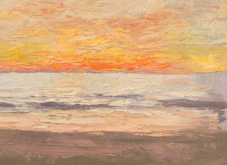 Joseph François 1851-1940 Studio del cielo, paesaggio, pittura, impressionismo, Belgio, marina