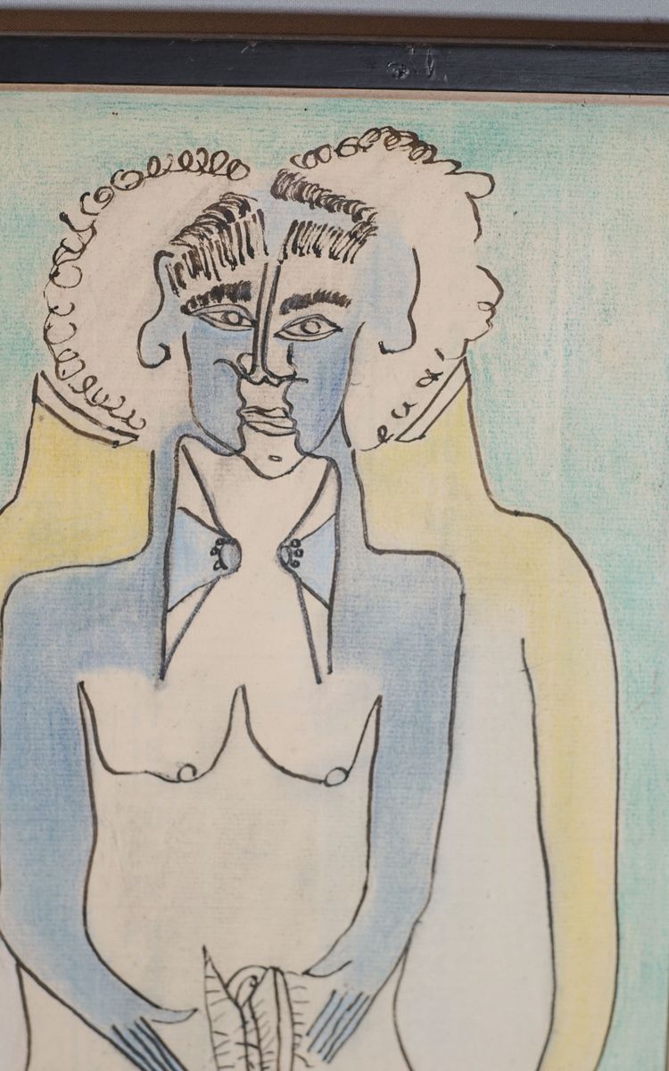 Gennaro IPOLITO, disegno a pastello su carta sotto vetro