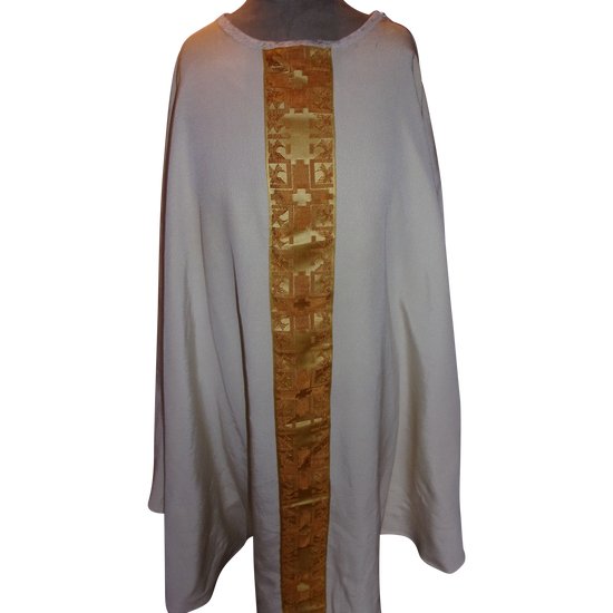 Chasuble of gothic form, mid 20th century