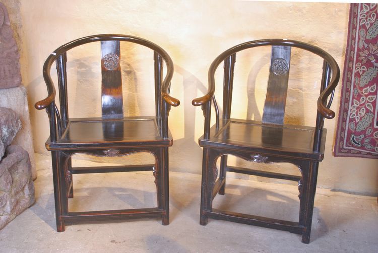 Coppia di poltrone cinesi
