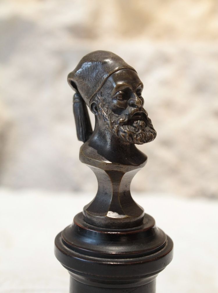 Piccola figura orientalista in bronzo 'Ibrahim Pasha', fine del XIX secolo