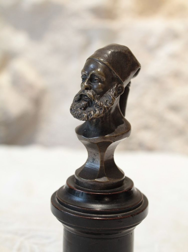 Piccola figura orientalista in bronzo 'Ibrahim Pasha', fine del XIX secolo