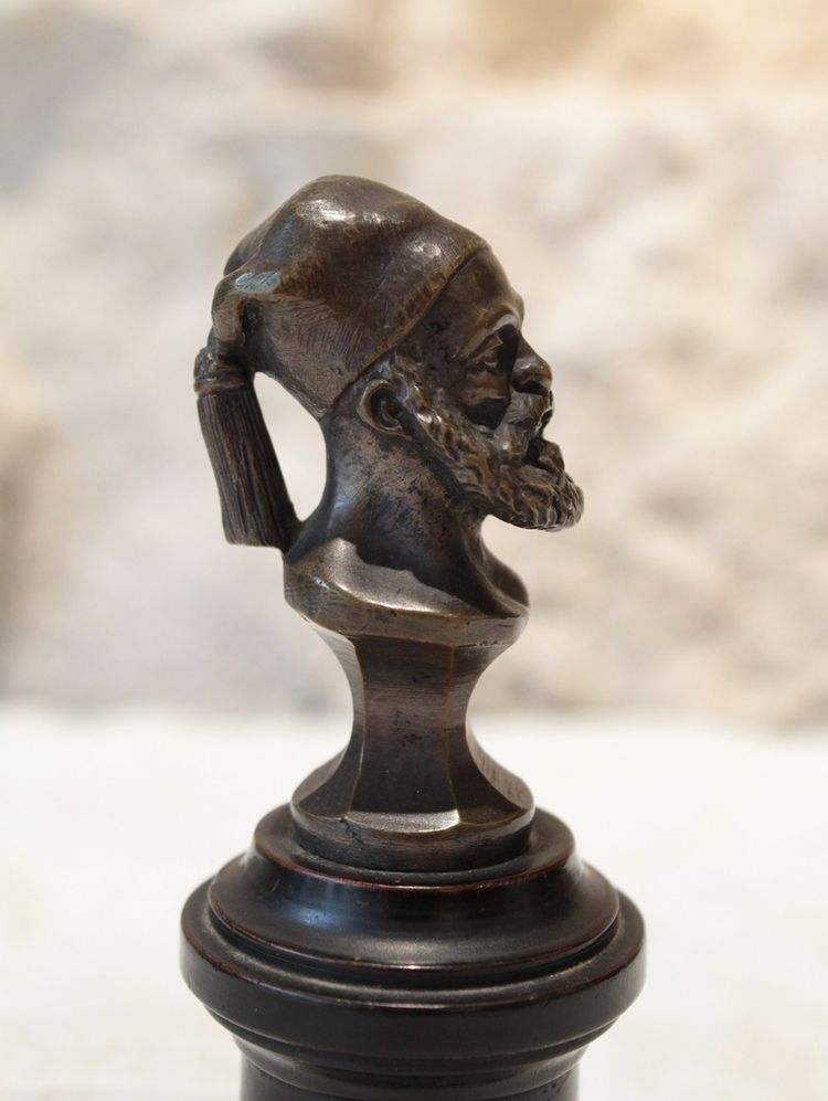 Piccola figura orientalista in bronzo 'Ibrahim Pasha', fine del XIX secolo