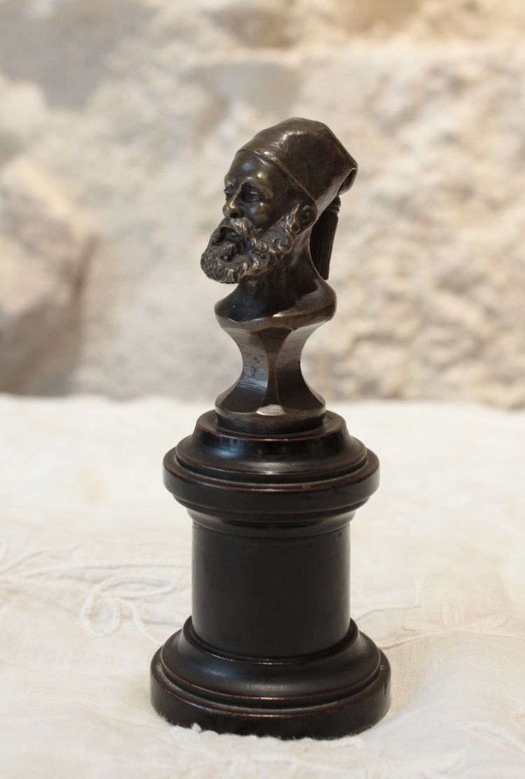 Piccola figura orientalista in bronzo 'Ibrahim Pasha', fine del XIX secolo