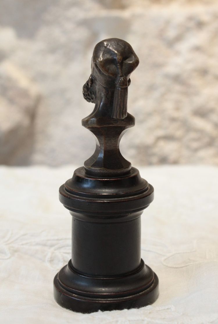 Piccola figura orientalista in bronzo 'Ibrahim Pasha', fine del XIX secolo