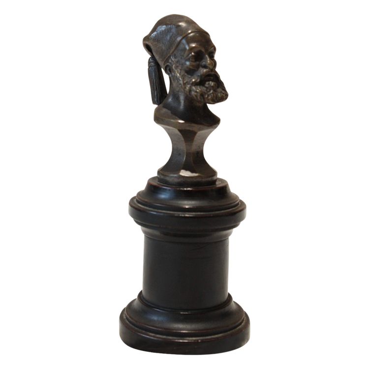 Piccola figura orientalista in bronzo 'Ibrahim Pasha', fine del XIX secolo