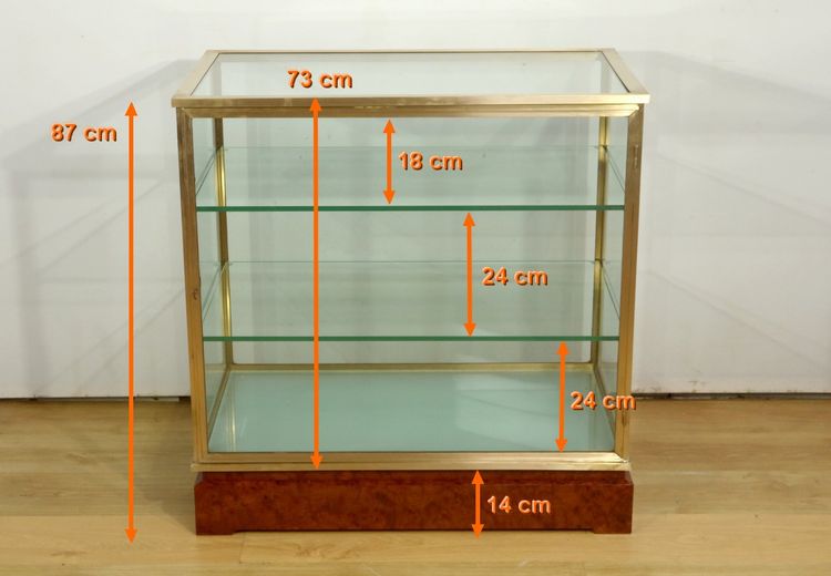 Coppia di vetrine in ottone e olmo – 1950