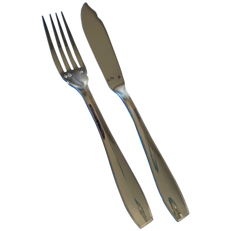 8 art deco fish cutlery sets.