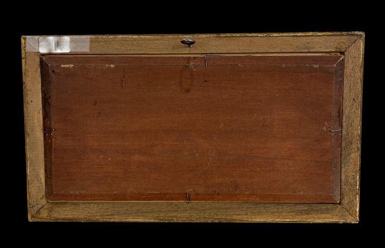 DIPINTO / OLIO SU PANNELLO DI LEGNO FIRMATO "DUBOIS" (RITORNO AL PORTO) CON CORNICE