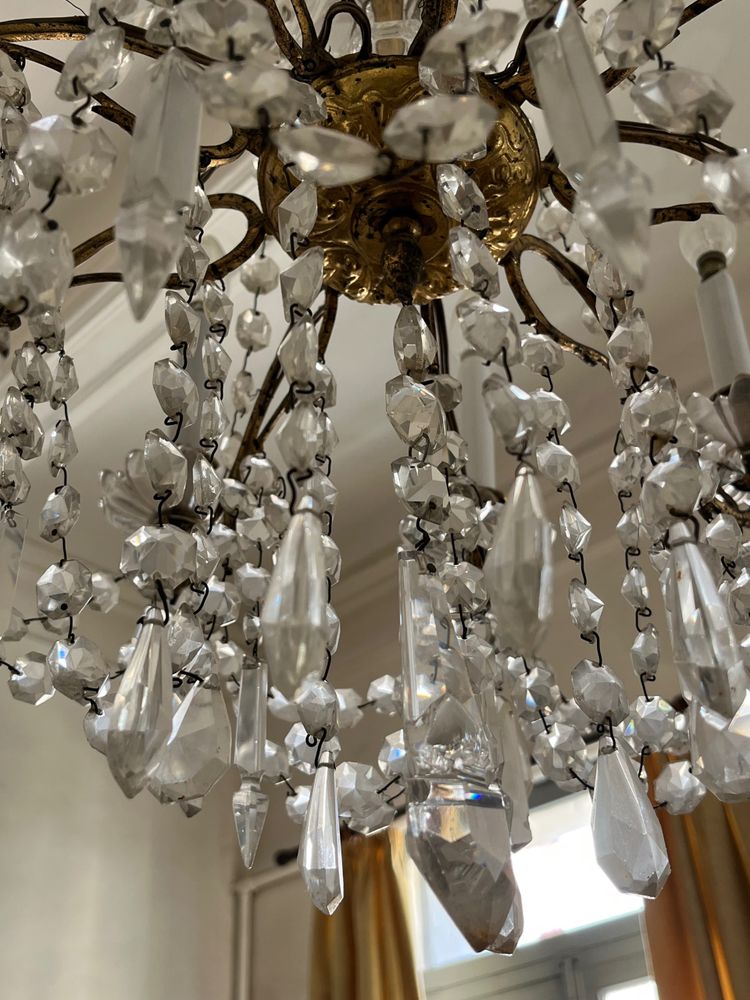 Lampadario a 9 luci, cristallo da 90 cm