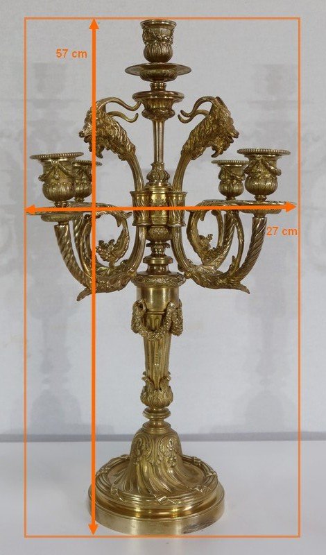  Important Candelabra in Bronze - 2nd half XIXth