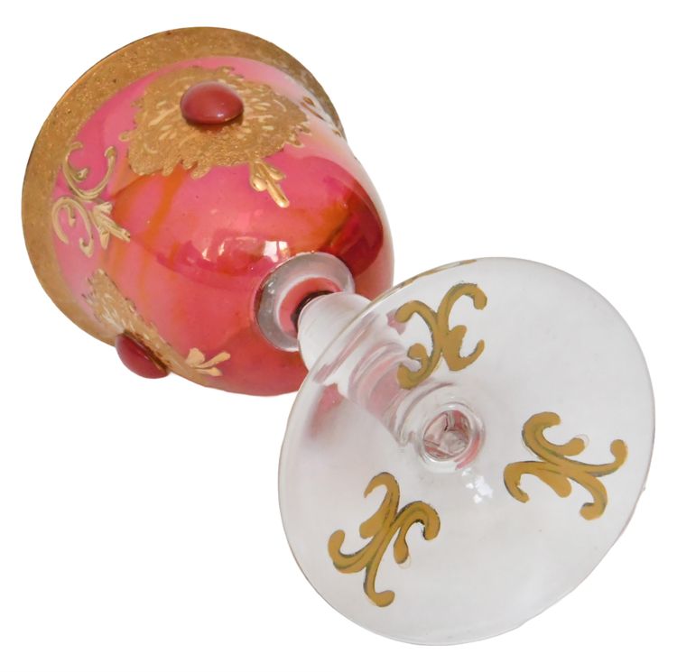 Set di 6 bicchieri in vetro con stelo 