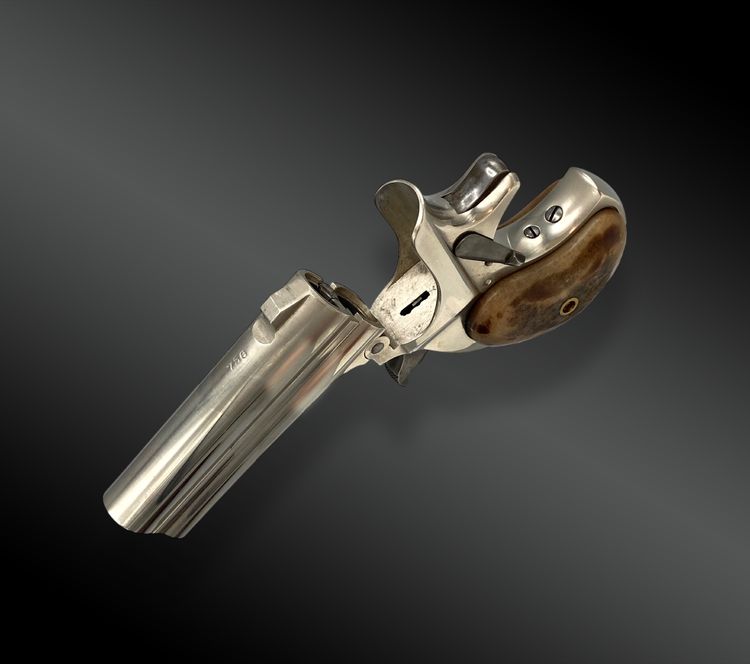 PISTOLA Remington Double Deringer, 3° modello; con custodia. Stati Uniti - XIX secolo