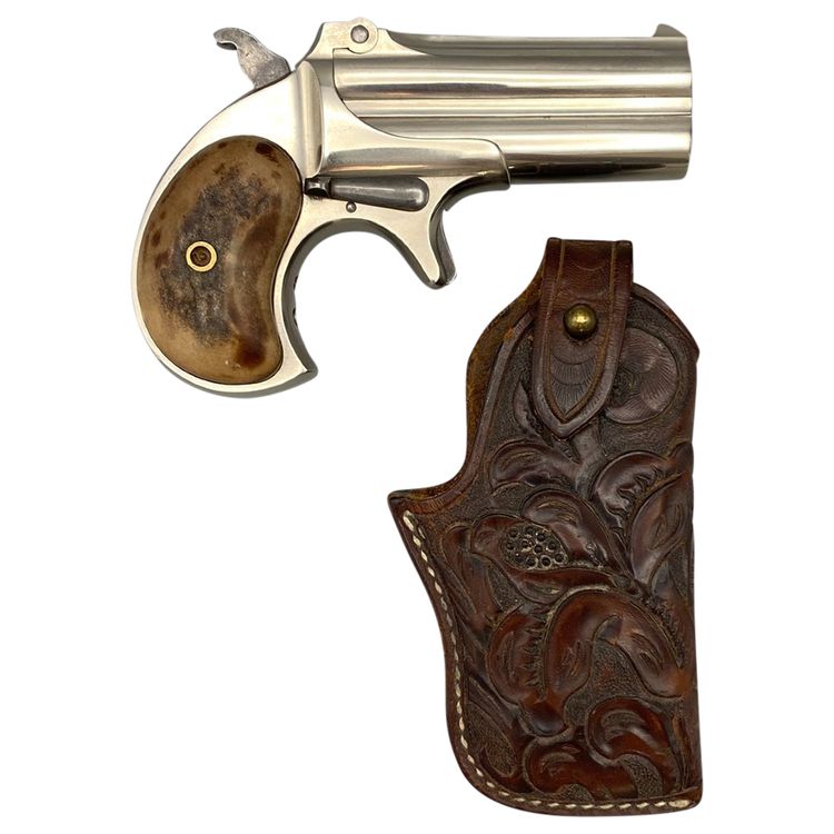 PISTOLA Remington Double Deringer, 3° modello; con custodia. Stati Uniti - XIX secolo