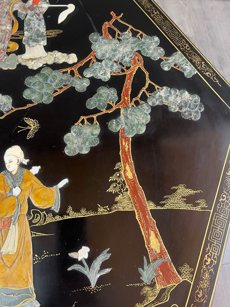 Table Basse Hexagonale Asiatique, XXe Siècle