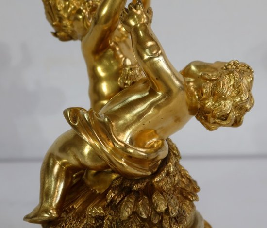 Groupe en Bronze Doré, dans le goût Louis XV, époque Napoléon III - circa 1850 
