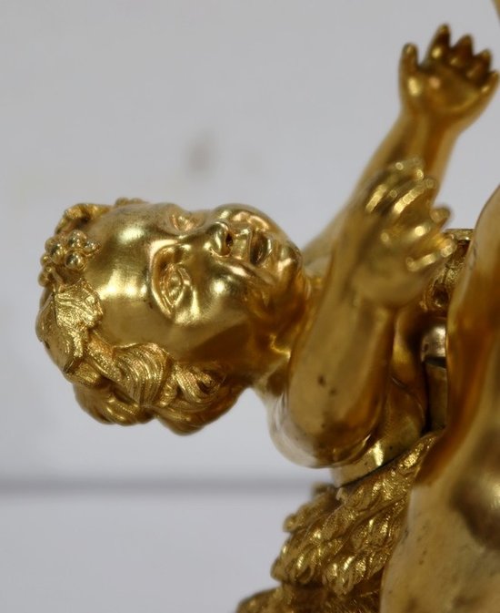  Groupe en Bronze Doré, dans le goût Louis XV, époque Napoléon III - circa 1850 