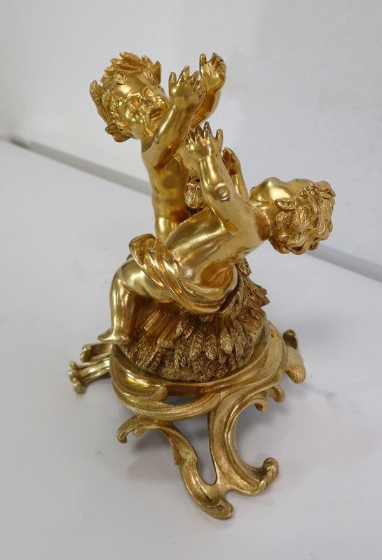  Groupe en Bronze Doré, dans le goût Louis XV, époque Napoléon III - circa 1850 